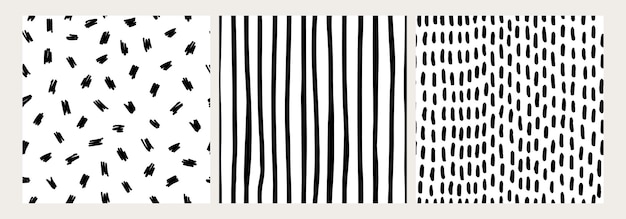 hand drawn pattern and textures set