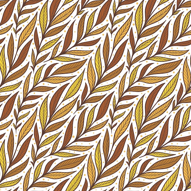 Hand drawn pattern with decorative floral ornament Stylized colorful branches Summer background