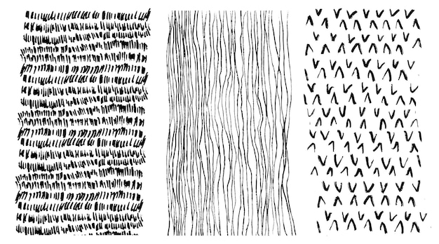 Vector hand drawn patterns set