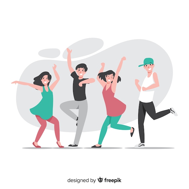 Vector hand drawn people dancing pack