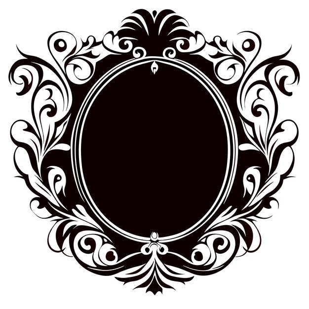 Vector hand drawn photo frame ornament illustration