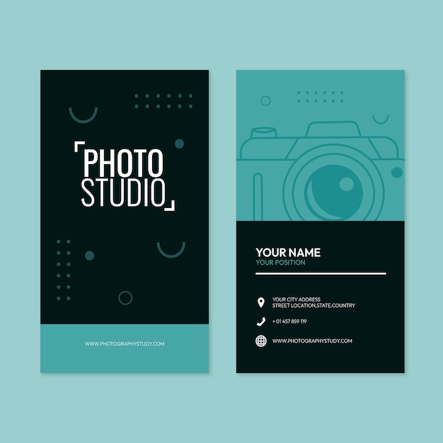 Hand drawn photography studio template