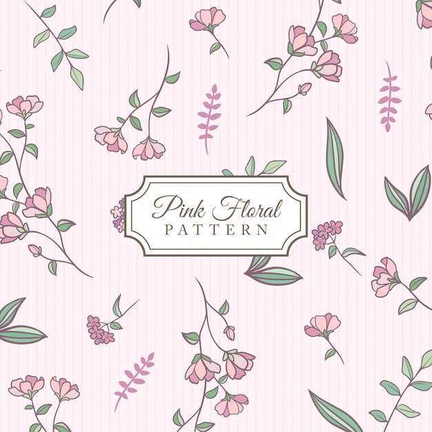 Hand drawn Pink Floral background