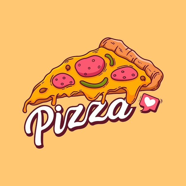 Hand drawn of pizza