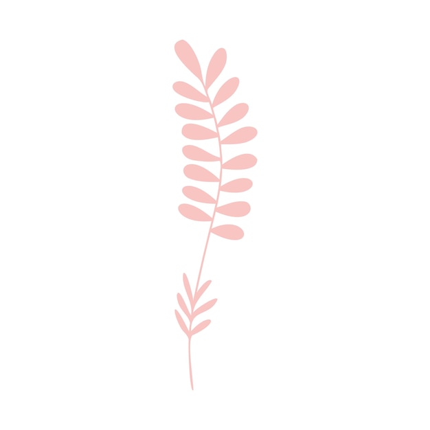 Hand drawn plant element twig grass