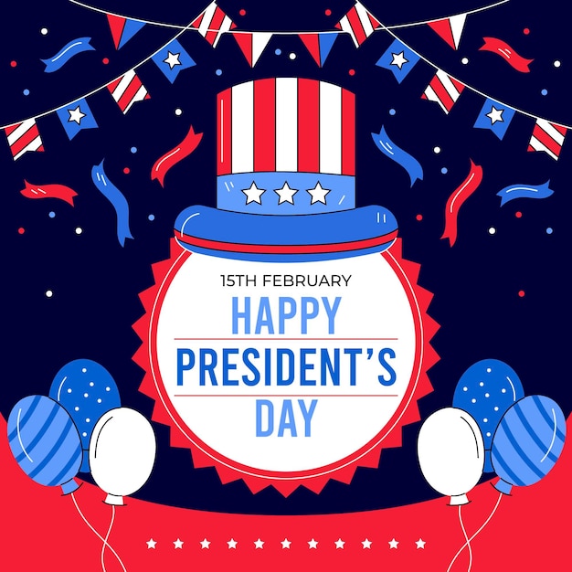 Vector hand drawn president's day