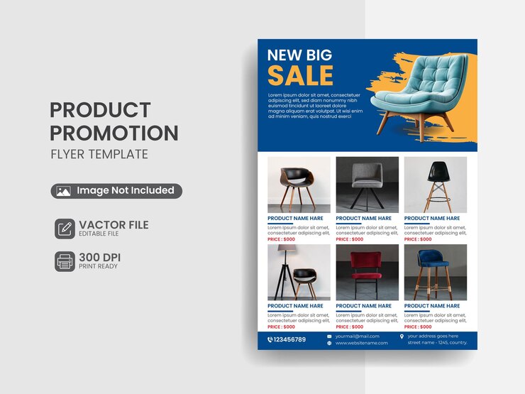Vector hand drawn product catalog template