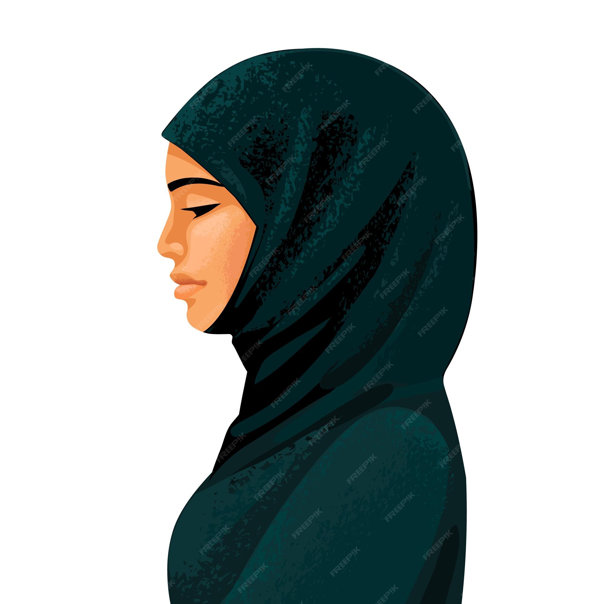 Premium Vector  Hand drawing cartoon girl wearing scarf. cute girl drawing  for profile picture