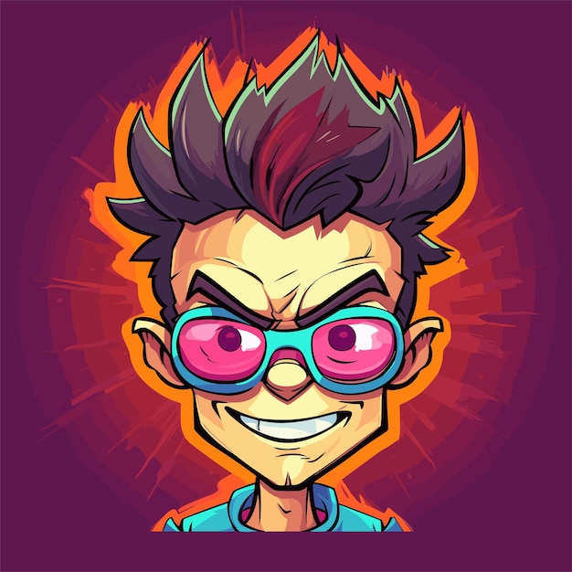 hand drawn profile icon avatar character