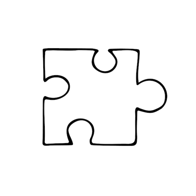 Vector hand drawn puzzle