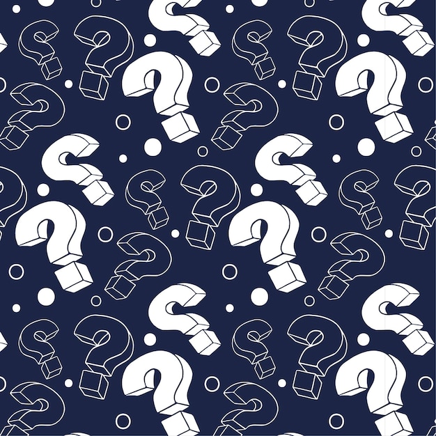 Hand drawn question mark pattern