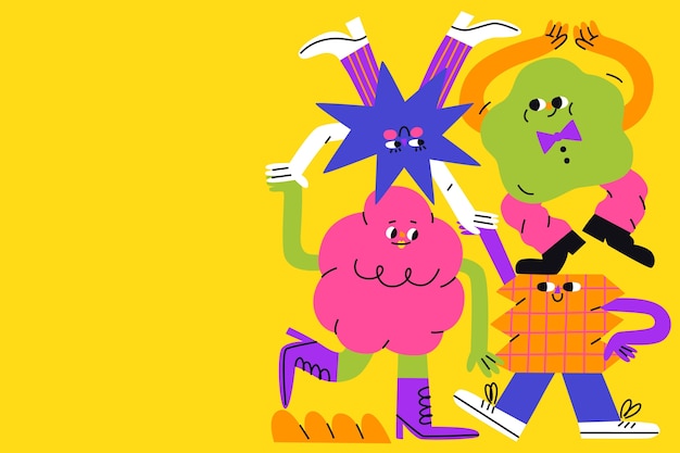 hand drawn quirky background