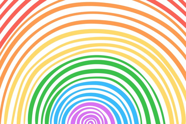 Hand drawn rainbow background design