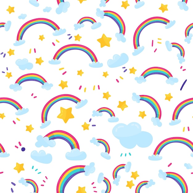 Hand drawn rainbow pattern