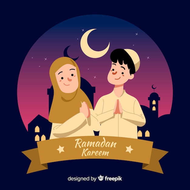 Vettore fondo disegnato a mano del ramadan