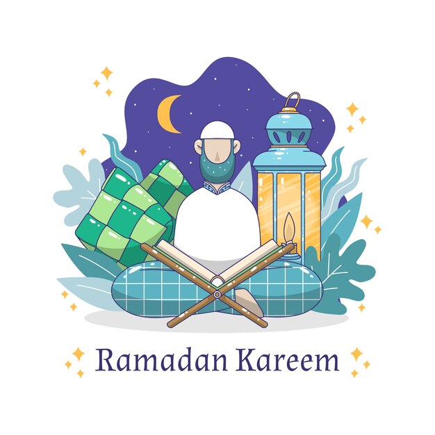 Hand-drawn ramadan design