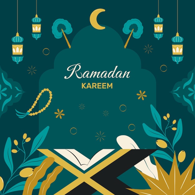 Иллюстрация Рамадана, нарисованная вручную