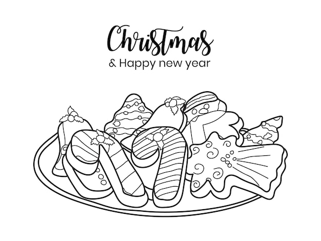 Hand drawn realistic christmas presents elements vector