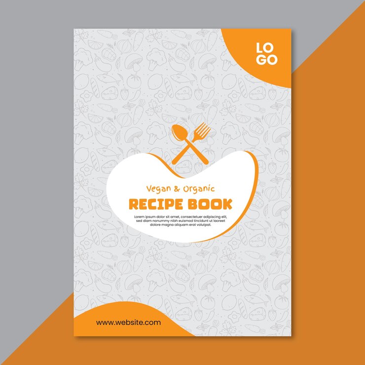 Hand Drawn Recipe Book Template Design