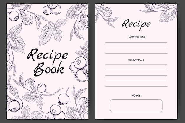 Hand Drawn Recipe Book Template