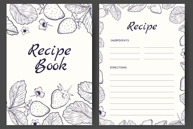 Hand Drawn Recipe Book Template