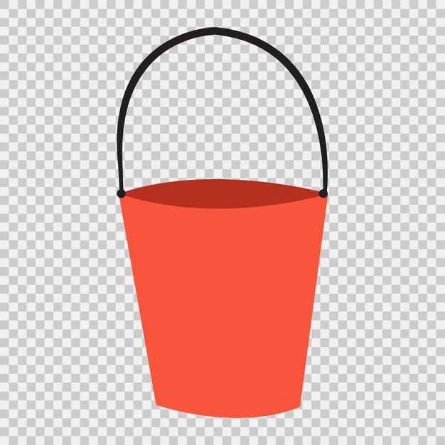 Hand Drawn Red Fire Bucket Icon