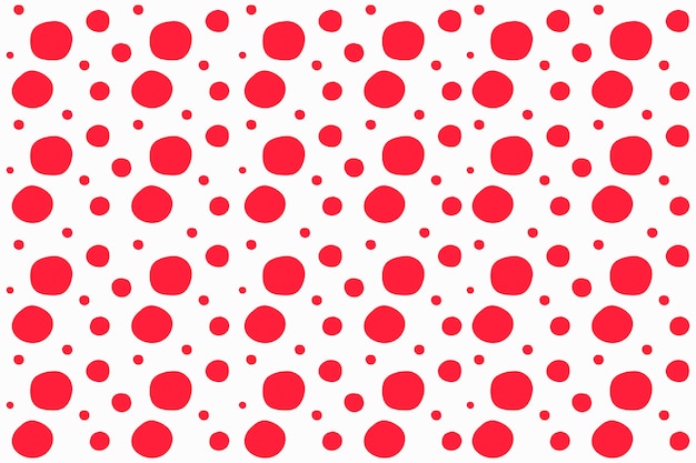 Vector hand drawn red polka dot design