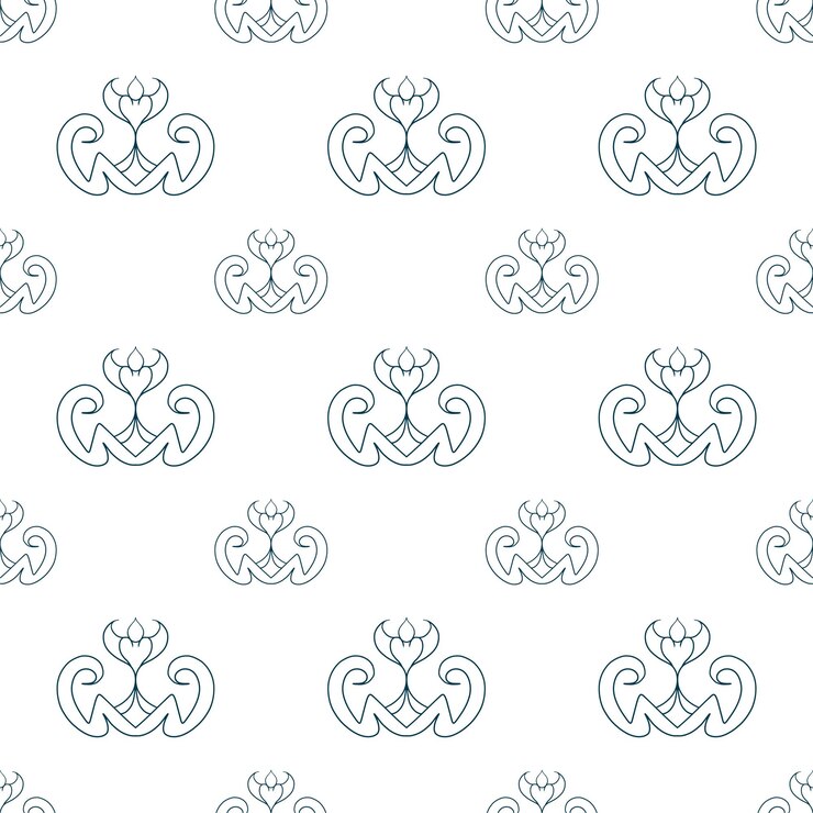 Vector hand drawn repeat pattern seamless vector pattern