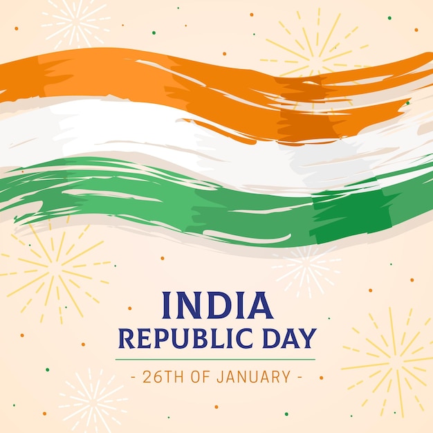 Vector hand drawn republic day