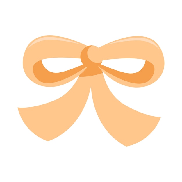 Hand drawn ribbon illustration on white background