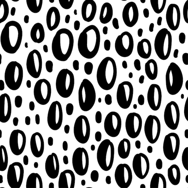 Hand drawn rough leopard seamless pattern texture repeating monochrome black and white vector yk sim