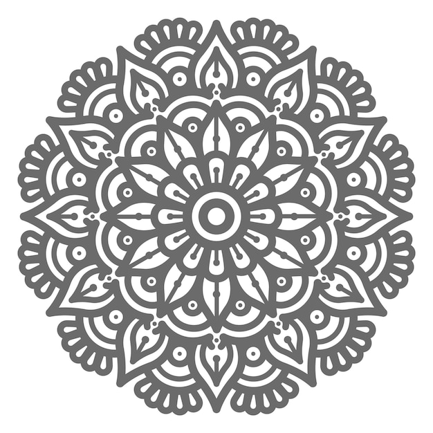 Cerchio rotondo disegnato a mano bella illustrazione mandala per concetto astratto e decorativo