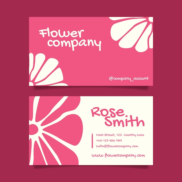 Hand drawn rounded shapes business card