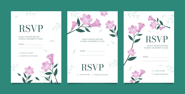 Hand drawn rsvp card template