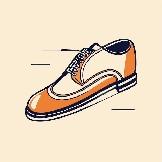 Illustrazione di cartoni animati di scarpe da corsa disegnate a mano