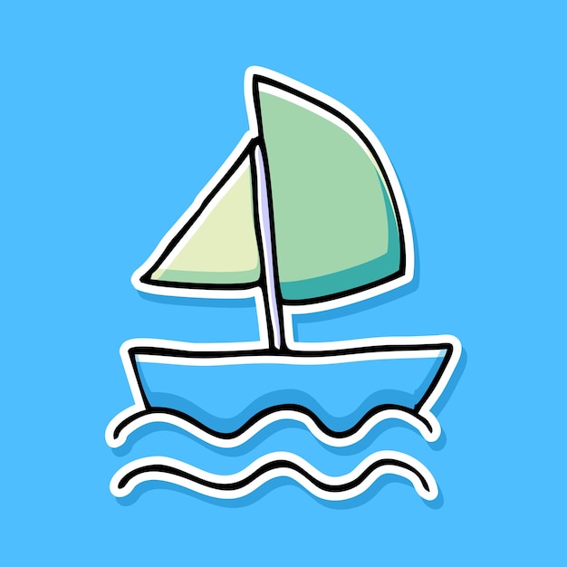 Premium Vector | Hand drawn sail boat cartoon design