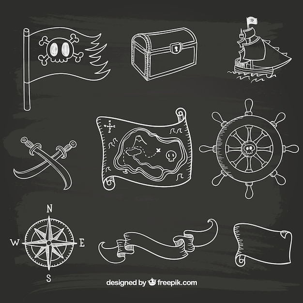 Hand drawn sailor icons