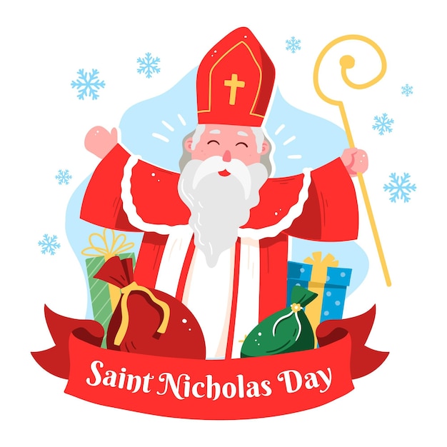 Hand drawn saint nicholas day background