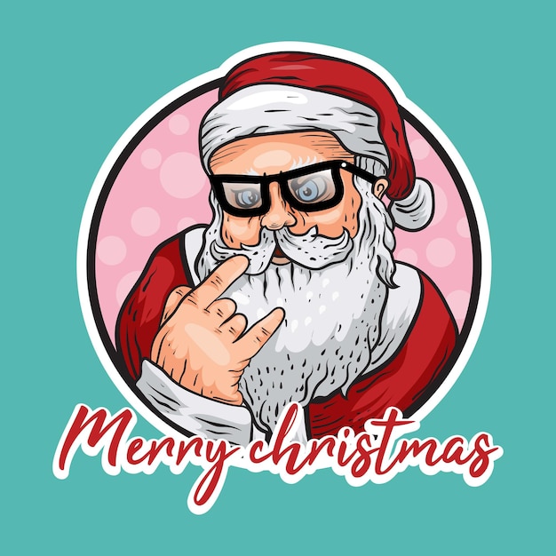 Hand drawn santa claus character