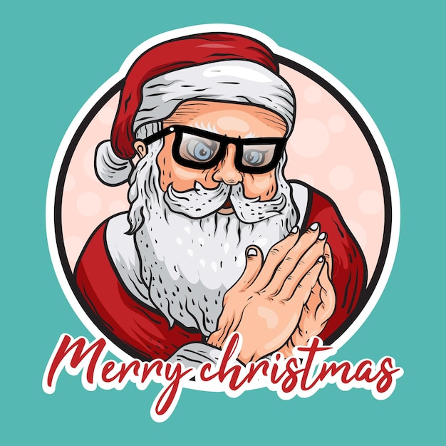 Vector hand drawn santa claus character