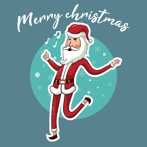 Vector hand drawn santa claus character