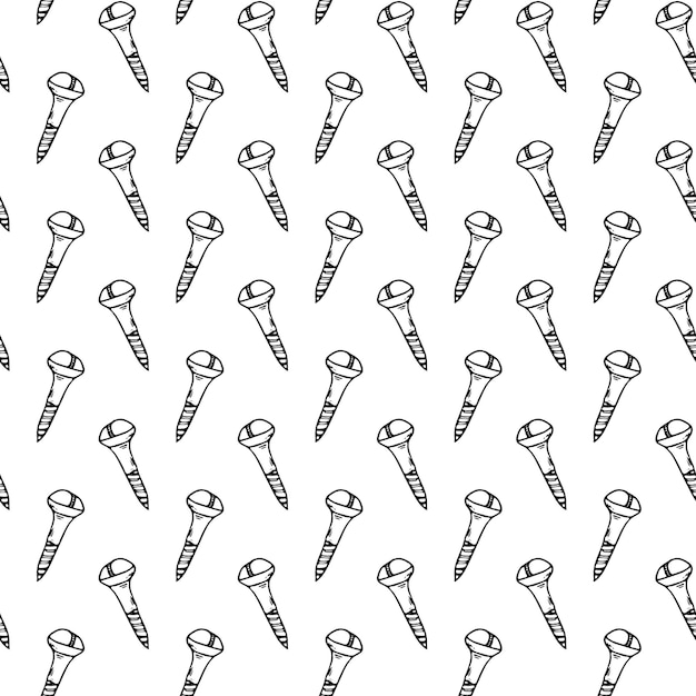 Hand drawn screw doodle icon. hand drawn black sketch. sign symbol. decoration element. white background. isolated. flat design. vector illustration.