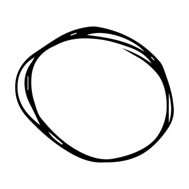 Vector hand drawn scribble circle.  black doodle round circular design element on white background. vector illustration