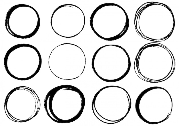 Hand drawn scribble circle