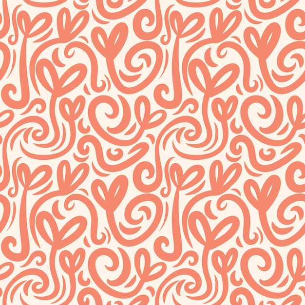 Hand drawn scribble doodle elements seamless pattern