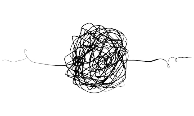 hand drawn scribble sketch circle object Tangled grungy round scribble isolated on white background doodle vector illustration