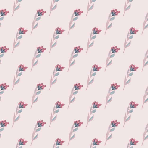 hand drawn seamless floral pattern with doodle flowers elements