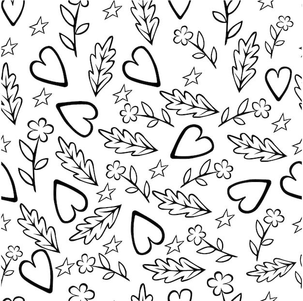 Hand drawn seamless pattern autumn