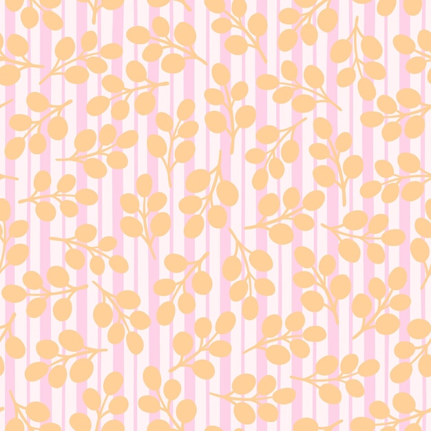 Hand-drawn seamless pattern with flowers.