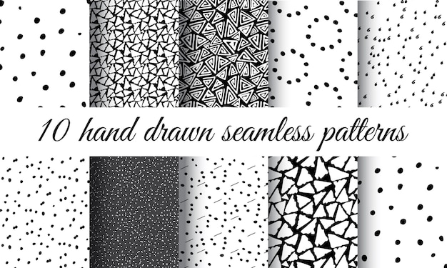 Hand drawn seamless pattern